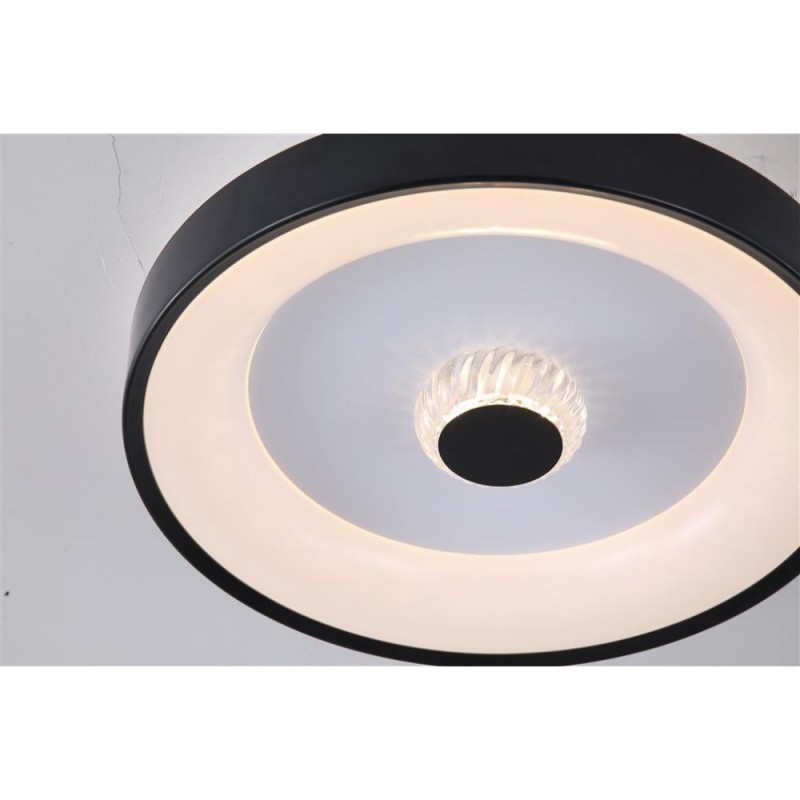 Searchlight-89735-38BK - Polka - Matt Black & White LED Flush
