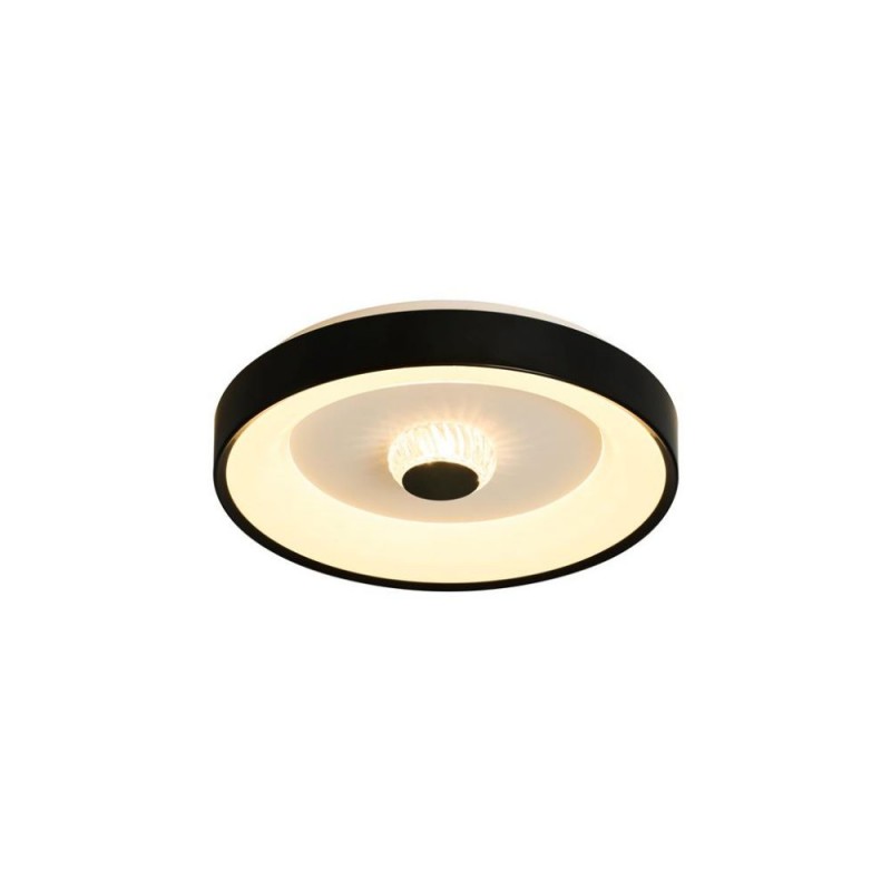 Searchlight-89735-38BK - Polka - Matt Black & White LED Flush