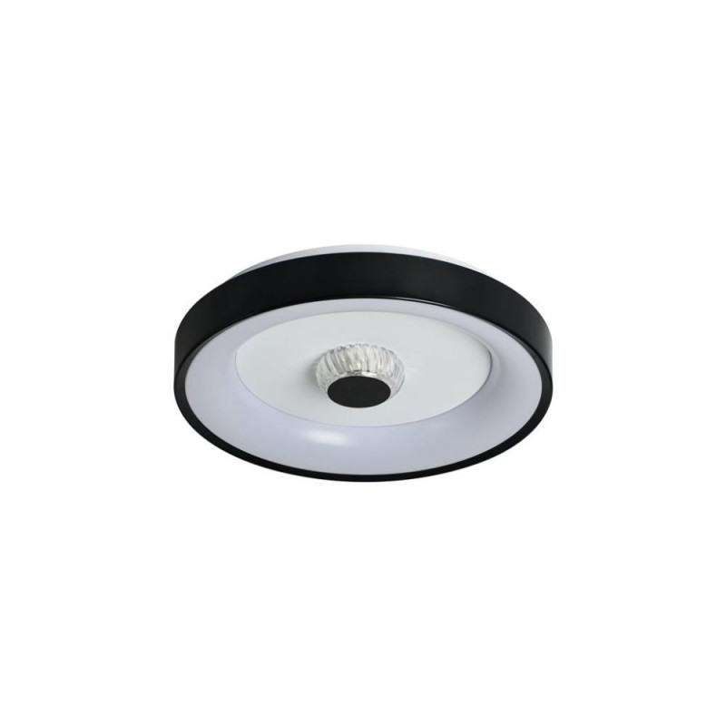 Searchlight-89735-38BK - Polka - Matt Black & White LED Flush