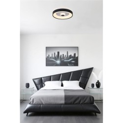 Polka - Matt Black & White LED Flush
