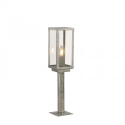 Box II - Galvanised Silver Bollard with Clear Glass Box II - Galvanised Silver Bollard with Clear Glass