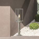 Box II - Galvanised Silver Bollard with Clear Glass Box II - Galvanised Silver Bollard with Clear Glass