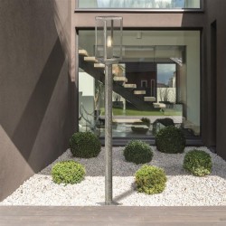 Box II - Galvanised Silver Bollard with Clear Glass Box II - Galvanised Silver Bollard with Clear Glass