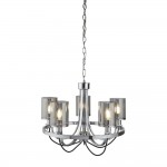 Catalina - Chrome 5 Light Centre Fitting with Smoked Glass