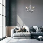 Catalina - Chrome 5 Light Centre Fitting with Smoked Glass