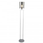 Catalina - Chrome Floor Lamp with Smoked Glass