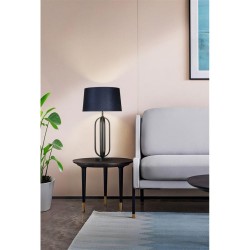 Chic - Black Table Lamp with Navy Shade