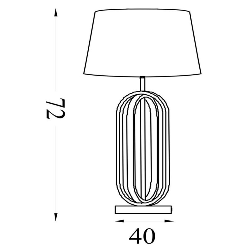 Searchlight-91101AZ - Chic - Black Table Lamp with Navy Shade