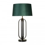 Chic - Black Table Lamp with Emerald Velvet Shade