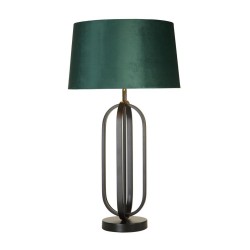 Chic - Black Table Lamp with Emerald Velvet Shade