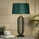 Searchlight-91101EM - Chic - Black Table Lamp with Emerald Velvet Shade