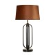 Searchlight-91101OR - Chic - Black Table Lamp with Burnt Orange Shade