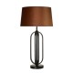 Searchlight-91101OR - Chic - Black Table Lamp with Burnt Orange Shade