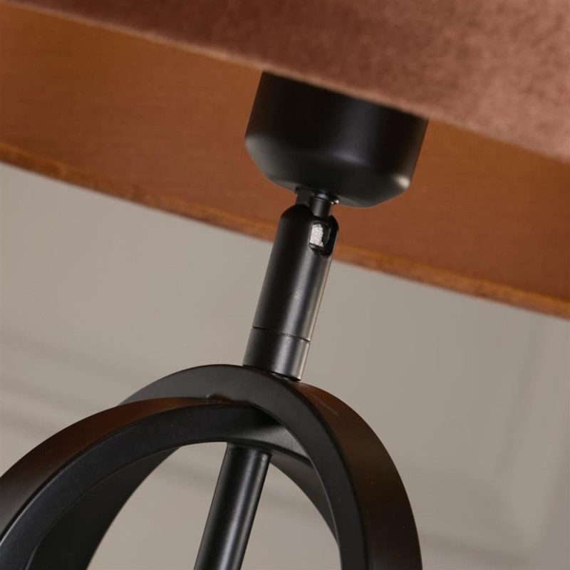 Searchlight-91101OR - Chic - Black Table Lamp with Burnt Orange Shade