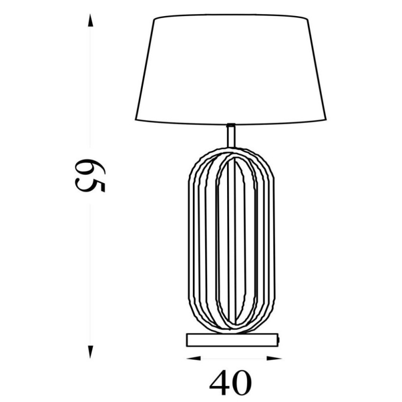 Searchlight-91101OR - Chic - Black Table Lamp with Burnt Orange Shade