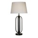 Searchlight-91101WH - Chic - Black Table Lamp with White Shade
