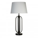 Chic - Black Table Lamp with White Shade