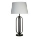 Searchlight-91101WH - Chic - Black Table Lamp with White Shade