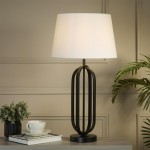 Chic - Black Table Lamp with White Shade