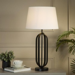 Chic - Black Table Lamp with White Shade
