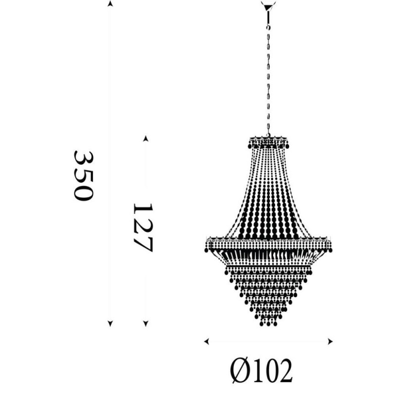 Searchlight-9112-102CC - Versailles - Traditional Chrome 19 Light Chandelier with Crystal
