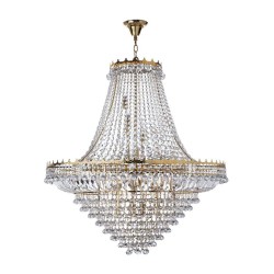 Versailles - Traditional Gold 19 Light Chandelier with Crystal