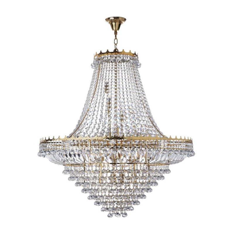 Searchlight-9112-102GO - Versailles - Traditional Gold 19 Light Chandelier with Crystal