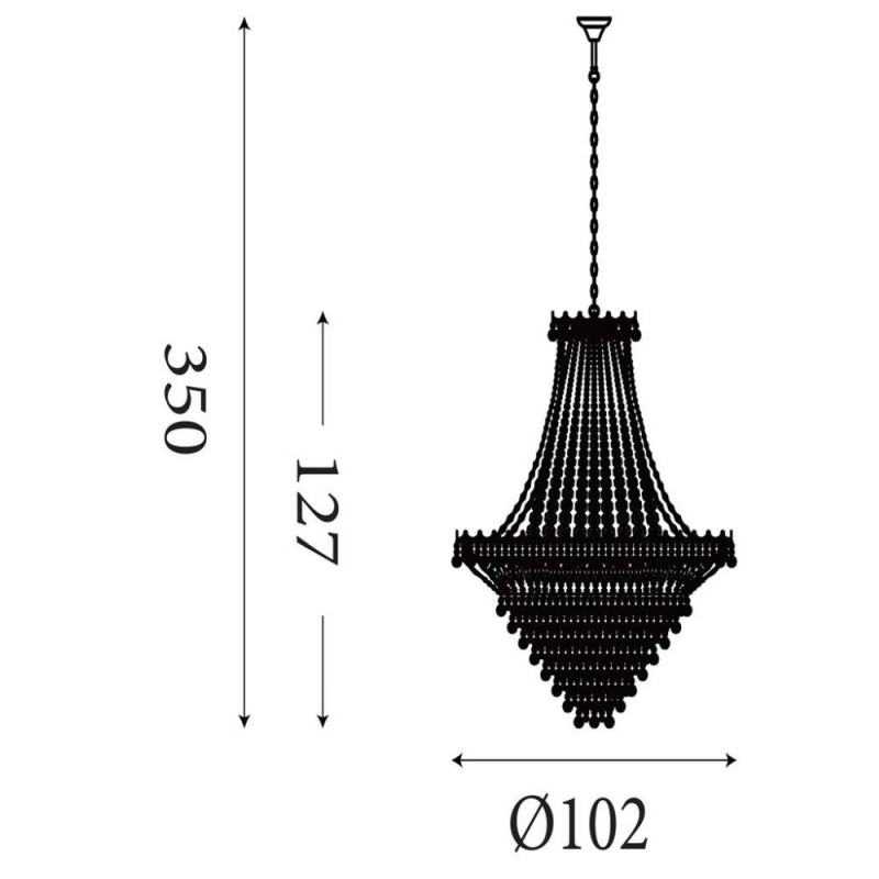 Searchlight-9112-102GO - Versailles - Traditional Gold 19 Light Chandelier with Crystal