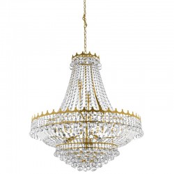Versailles - Traditional Gold 13 Light Chandelier with Crystal