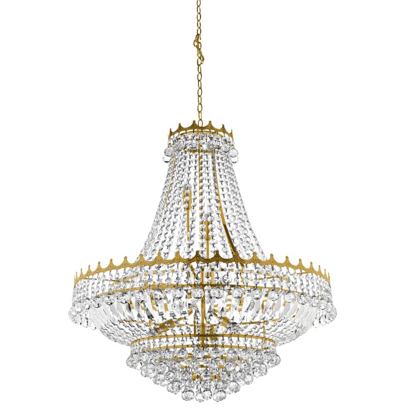 Searchlight-9112-82GO - Versailles - Traditional Gold 13 Light Chandelier with Crystal