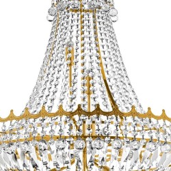 Versailles - Traditional Gold 13 Light Chandelier with Crystal