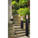 Avenue - Black PIR Wall Lamp with Matt White Diffuser