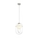Searchlight-9131CC - Axis - White Glass with Chrome Cage Single Pendant