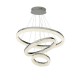 Searchlight-9207-3CC - Circle - Chrome LED Pendant with Crushed Ice Effect Glass