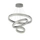 Searchlight-9207-3CC - Circle - Chrome LED Pendant with Crushed Ice Effect Glass