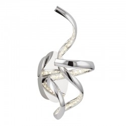 Twirls - Chrome LED Wall Lamp with Crystal Twirls - Chrome LED Wall Lamp with Crystal