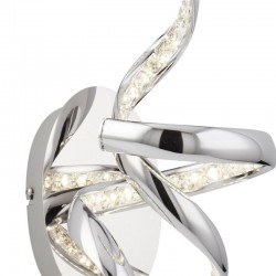 Twirls - Chrome LED Wall Lamp with Crystal Twirls - Chrome LED Wall Lamp with Crystal