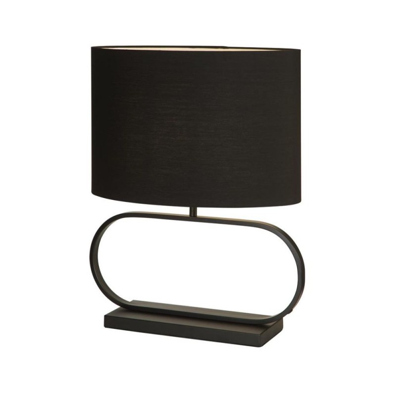 Searchlight-92101BK - Sleek - Black Table Lamp with Black Shade