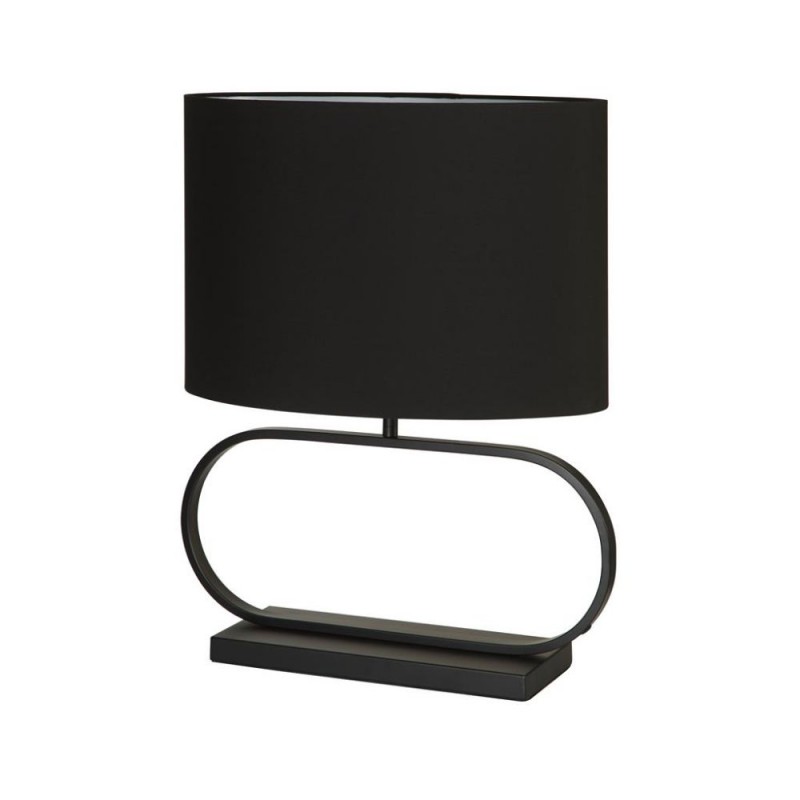 Searchlight-92101BK - Sleek - Black Table Lamp with Black Shade