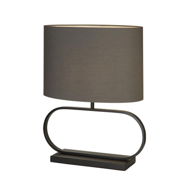 Searchlight-92101GY - Sleek - Black Table Lamp with Grey Shade