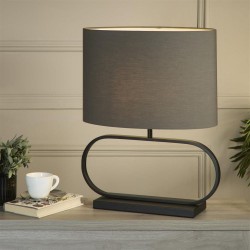 Sleek - Black Table Lamp with Grey Shade