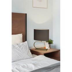 Sleek - Bronze Table Lamp with Grey Shade
