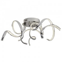 Twirls - Chrome LED Flush with Crystal Twirls - Chrome LED Flush with Crystal