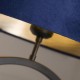 Searchlight-93101AZ - Elegant - Matt Black Table Lamp with Navy Velvet Shade