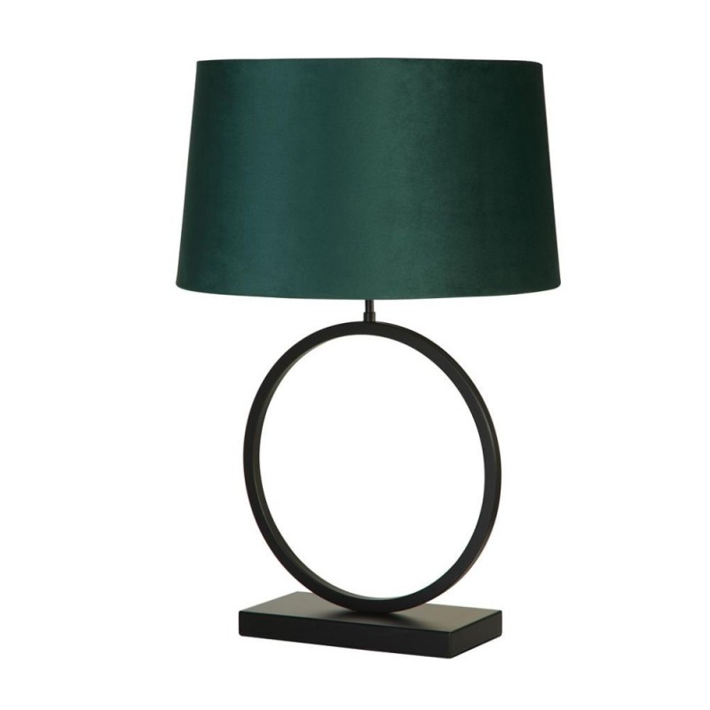 Searchlight-93101EM - Elegant - Matt Black Table Lamp with Emerald Velvet Shade