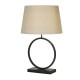 Searchlight-93101NA - Elegant - Matt Black Table Lamp with Natural Shade