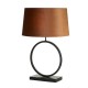 Searchlight-93101OR - Elegant - Matt Black Table Lamp with Orange Velvet Shade