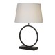 Searchlight-93101WH - Elegant - Matt Black Table Lamp with White Shade