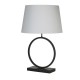 Searchlight-93101WH - Elegant - Matt Black Table Lamp with White Shade