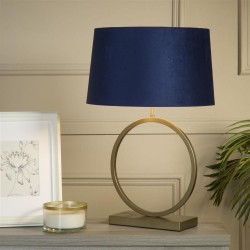 Elegant - Bronze Table Lamp with Navy Velvet Shade